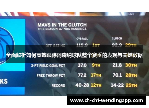 全面解析如何高效跟踪阿森纳球队整个赛季的表现与关键数据